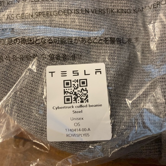 NWT Tesla Cybertruck Cybertrukk Graffiti Beanie Gray Limited hat cap musk trump - Picture 5 of 7